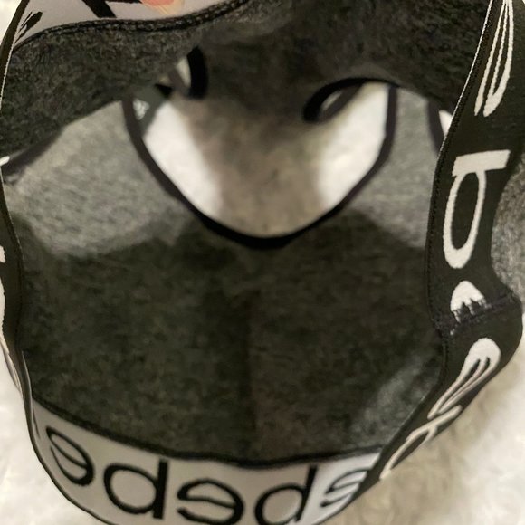 bebe Sport Heather Gray & Black Logo Sports Bra - Small - Picture 7 of 8